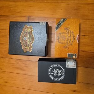 3 Hardwood Cigar Boxes